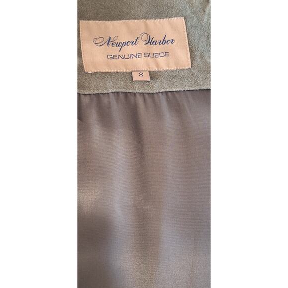 Newport Harbor- Olive Suede Jacket- men's size S- 4 button- excellent condition! - Picture 3 of 7